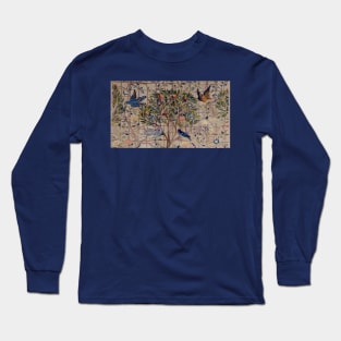 William Morris Kelmscott Trellis Embroidery Long Sleeve T-Shirt